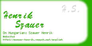 henrik szauer business card
